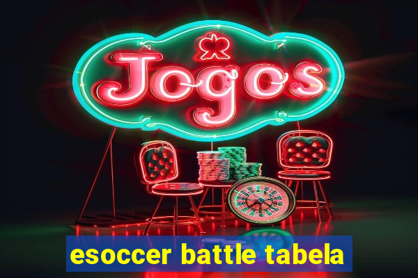 esoccer battle tabela